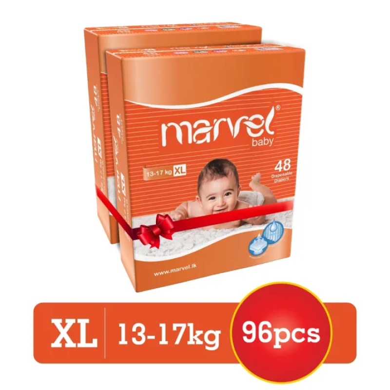 Marvel XL Baby Diapers - 96 Pcs
