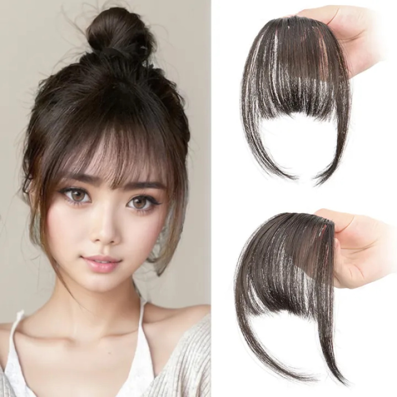 Synthetic Fake Invisible Air Bangs Hair Extension